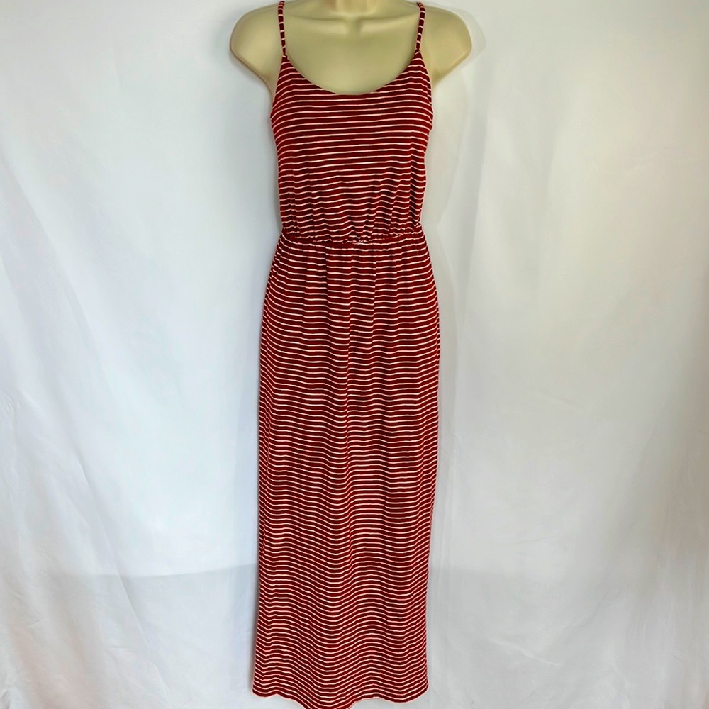 Old Navy - Sailor Style Stripes | Red Sleeveless Cotton Dress - Size: Medium